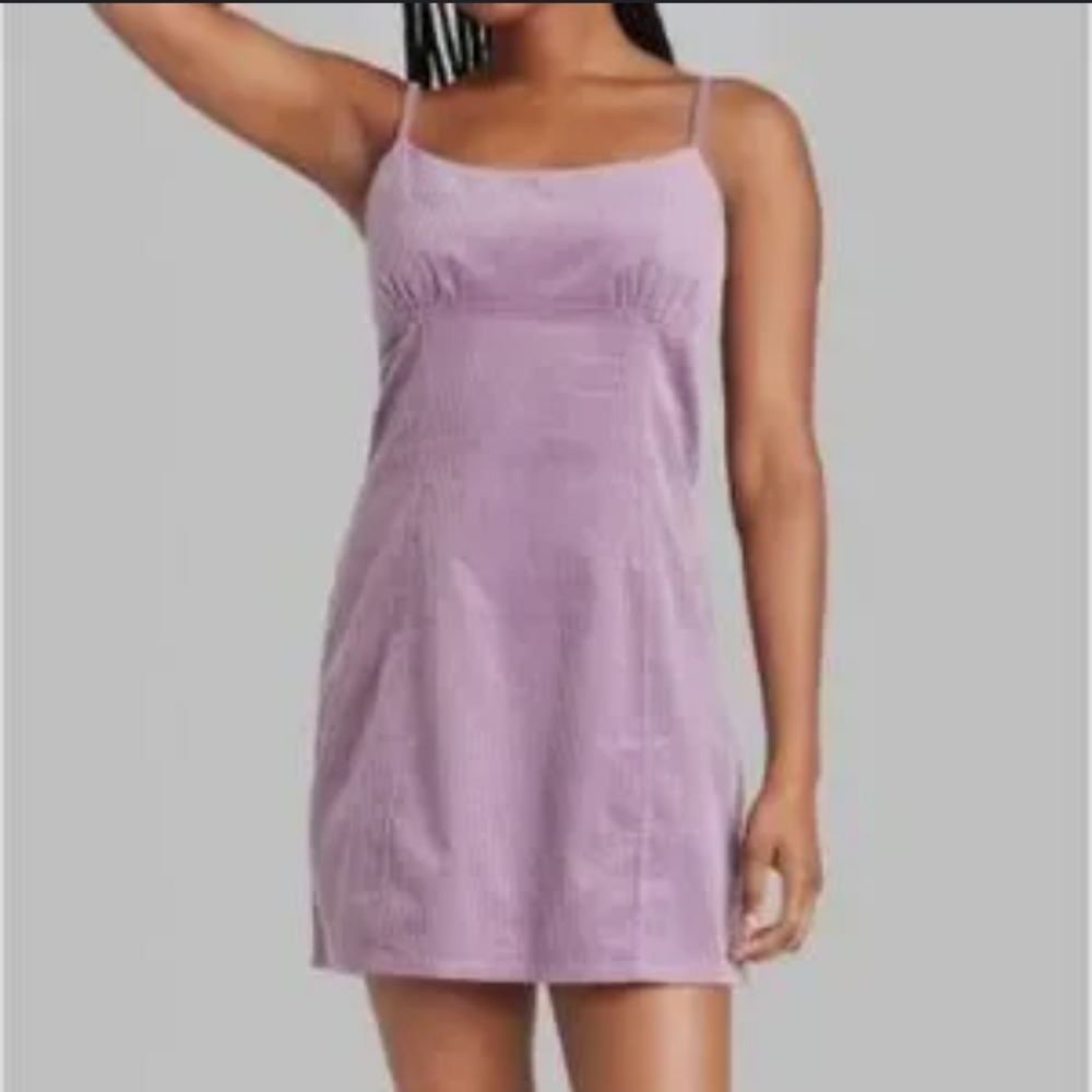 Ribbed Velvet Mini Dress